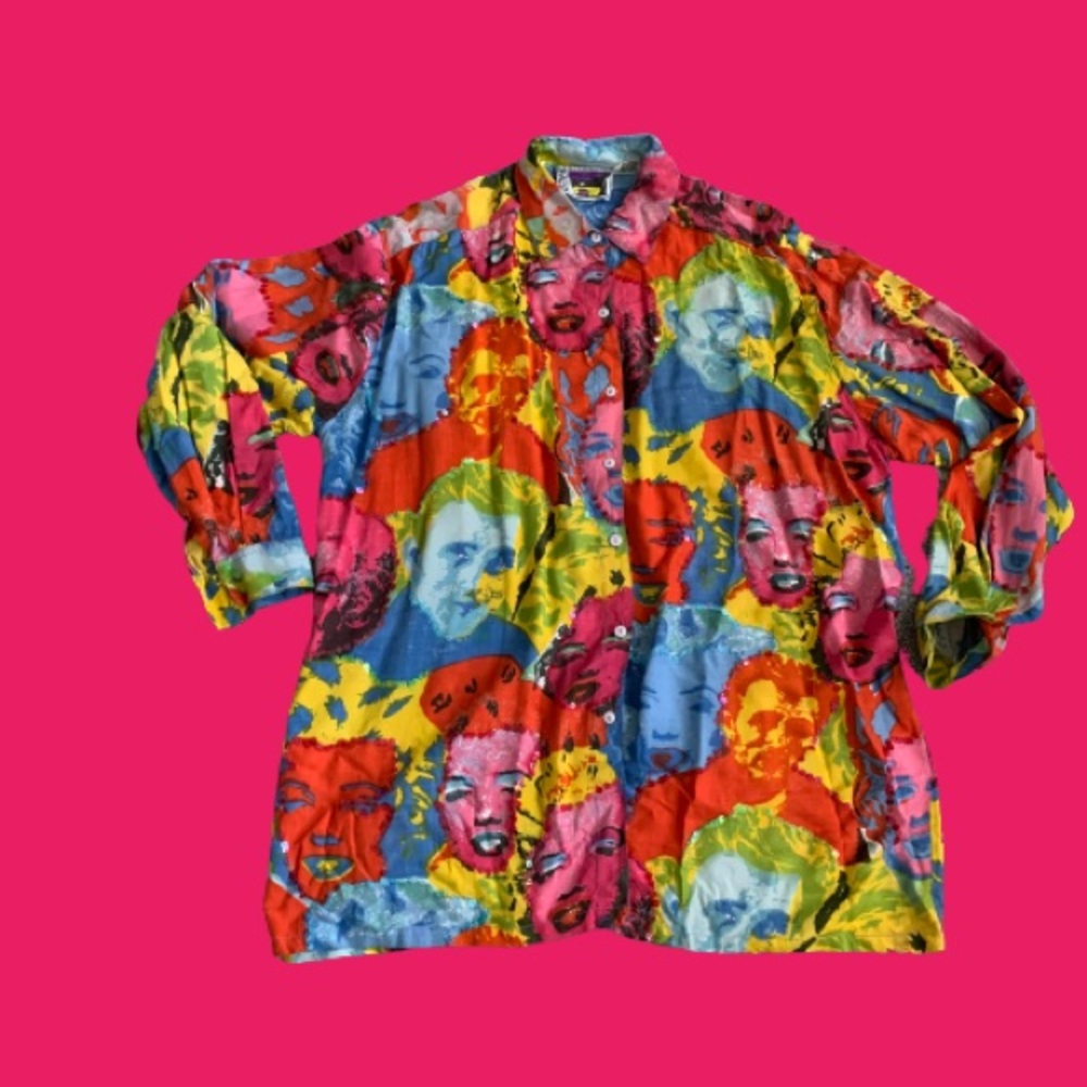 Other Destination Shirt Marilyn Monroe James Deans Warhol Versace Style Size L
